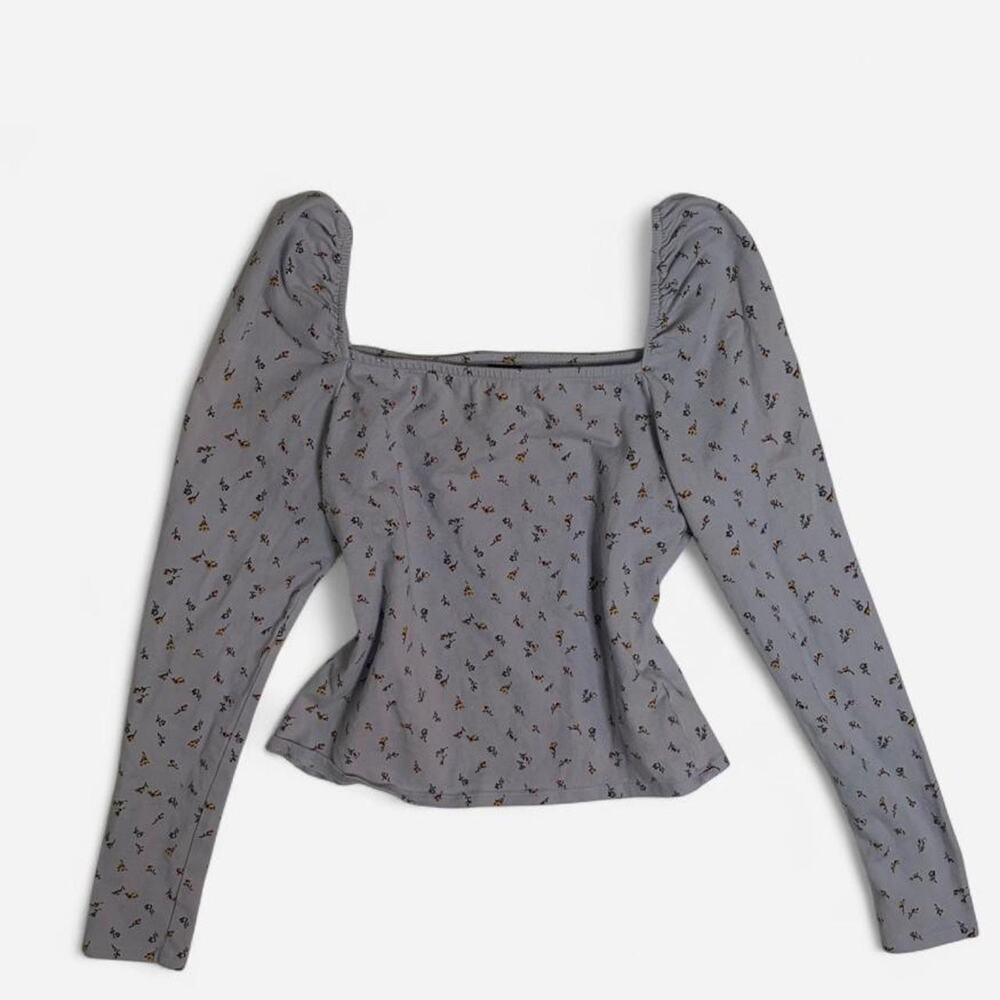 Wild Fable Purple Floral Long Sleeve - Size: M